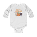 "Happy Halloween" Cute Pumpkin & Ghost Infant Long Sleeve Onesie